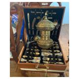 2 Vintage Brassware made in Thailand, Dragoon Viking Ship, full set in case, Brass light fixture