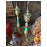 4 Brass Fireplace irons