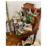 Antique dry sink full of decoratives