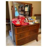 Mahogany dresser with mirror