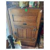 Antique oak ice box by Belling Hall Century