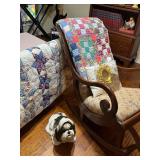Antique Rocker and quilts