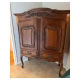 Antique sideboard cabinet hand carved molding