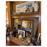 Fireplace displaying amazing treasures