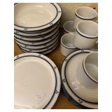 Dana Bristo Fredrikborg Blue Dot Rim Dishes