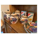 Canister set and vintage tins