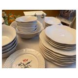 Lenox white French perle dishes