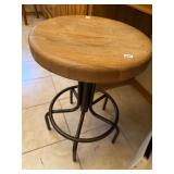 Swivel Wooden seat stool