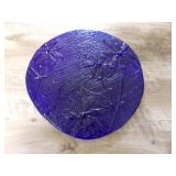 Blenko Glass Cobalt blue disc