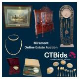 Miramont Online Estate Auction - Vintage Printer Press Trays, Howard Miller Grandfather Clock, Antiq