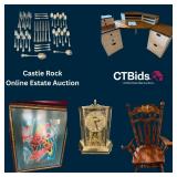Castle Rock Online Estate Auction - Sterling, Framed Koi Print By Jean Baptiste, Kundo Clock, Potter