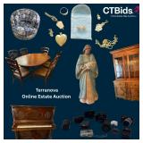 Terranova Online Estate Auction - vintage cameras, 14K gold, signed oil painting, Murano glass Chris