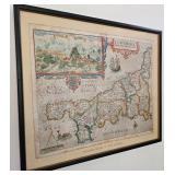 Antique framed maps.