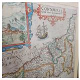 Antique framed maps.