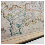 Antique framed maps.