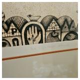 "The Tightrope Walker" LTD ED., hand-signed etching by American artist Carolyn Jablonsky.