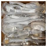Vintage GEORG JENSEN Denmark Sterling Silver Flatware Set, 81 pieces, ACORN pattern. (Never Used)