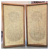 Pair of vintage KLH Model Twenty Loudspeaker Acoustic Suspension Speakers.