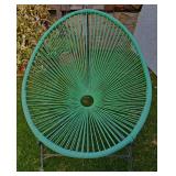 Innit Designs Acapulco Chair, Cord Weave on Wrought Iron Frame.