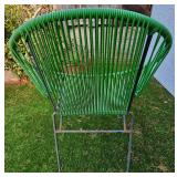 Innit Designs Concha Chair, Cord Weave on Wrought Iron Frame.