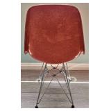 Eames for Herman Miller set of 4 molded fiberglass & chrome chairs, fantastic, authentic condition.