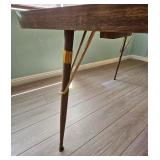 Vintage "Walter of Wabash" Laminate Top Extendable Dining Table.