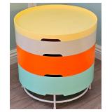 Vintage Space Age Modern Storage Side Table by Richards Brill & A. Williams for IKEA.