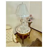 Accent Table Marble & Wood 
