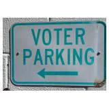 Voter Parking Sign