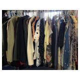 racks and racks of clothes 