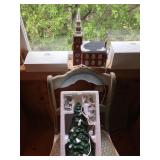 never used tree, church, bridge, accessories in original boxes