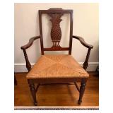 single rush seat chair