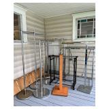 clothes racks, some sold
