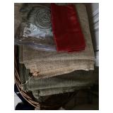 yardage of vintage wool and other fabric