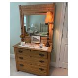ANTIQUE DRESSER WITH MIRROR