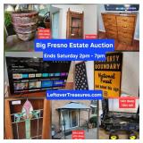 Oct. 18 - Big Fresno Estate Online Auction. 267 Lots. Ends SATURDAY 2p to 6p. Pick up Sun 1p