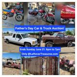 June. 21 - Incredible Estate Vehicle Auction. 55 Chevy Race Car. Ends SUNDAY 6p to 7p. Pick up By Ap