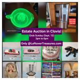 September. 13 - Clovis Online Estate Auction. 321 Lots. Ends SUNDAY 3p to 8p. Pick up ON MON. TUES. 