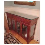 Lexington sideboard with rolled glass leaded doors