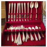 Silver plated flatware set
