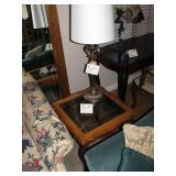 End table $30, lamp $26