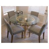 Dinning set w/glass top and 4 chairs $150