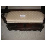 Antique bench, with drawers $100