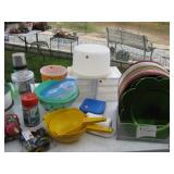 tupperware and plastic dishes 