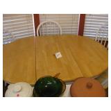 Dining set w/4 chairs and 1 leaf $200