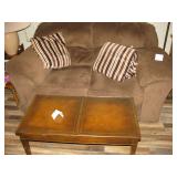 Love seat $100, coffee table $75