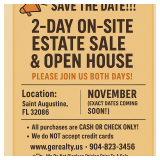 2 Day On-Site Estate Sale & Open House