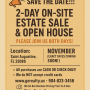 2 Day On-Site Estate Sale & Open House