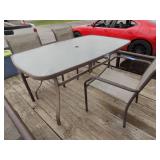 PATIO TABLE W/ 3 CHAIRS 
