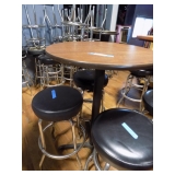 BISTRO TABLE ROUND  4 BARSTOOLSR